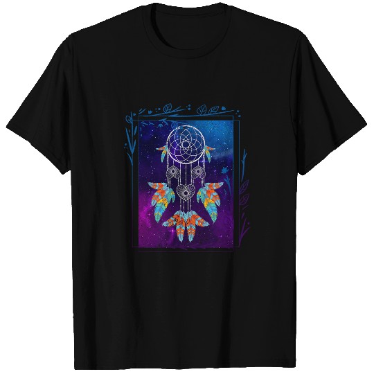 Boho Feathers Native American Indian Tribe Dreamcatcher T-Shirts