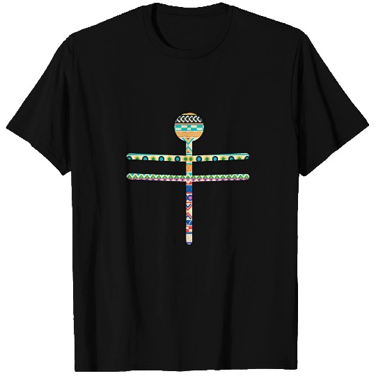 Mens Minimalist Indian Tribal Print Native American Dragonfly Bug T-Shirts