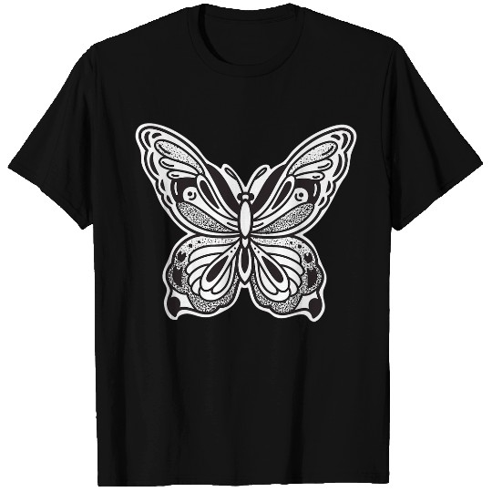 Spooky Butterfly tattoo style occult Gothic T-Shirts