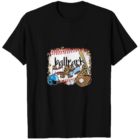 Bleached BallPark Mom Mama Baseball Softball Mothers Day T-Shirts