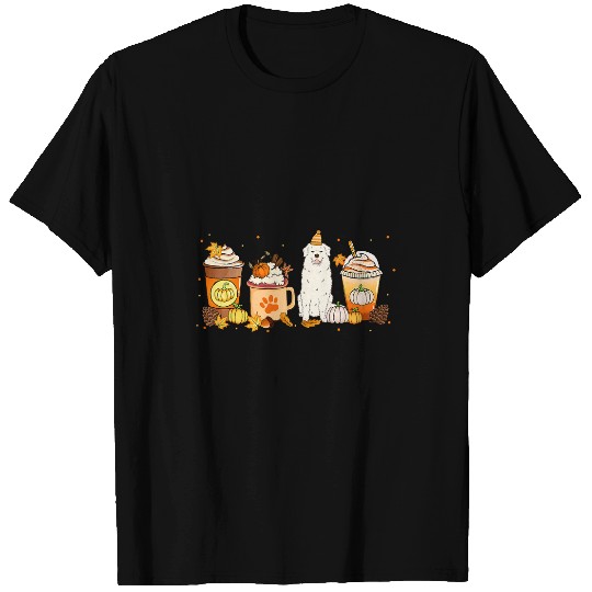 Great Pyrenees Coffee Pumpkin Spice PYR Fall Thanksgiving T-Shirts
