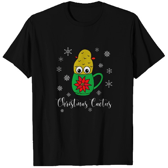 Christmas Cactus Small Christmas Cactus In Poinsettia Mug T-Shirts