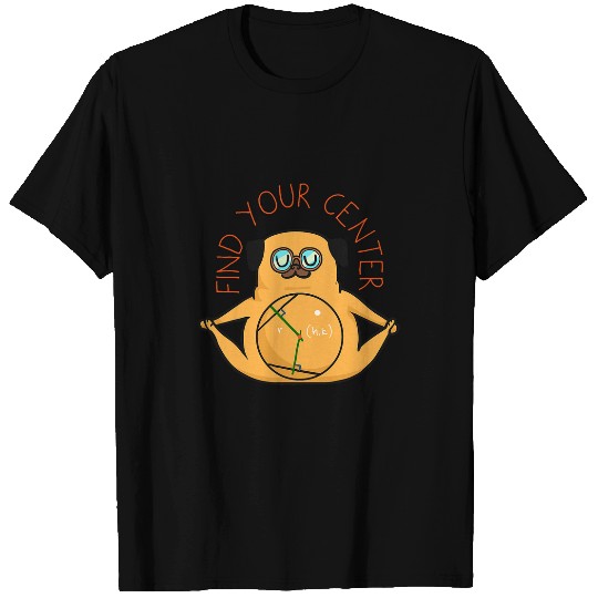 Find Your Center Pug Yoga T-Shirts