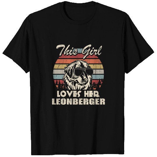 Leonberger Girl Cool vintages Retro for Dog Mom T-Shirts