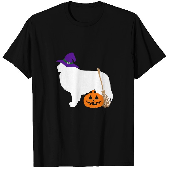 Great Pyrenees Halloween Dog Wearing Witch Hat T-Shirts