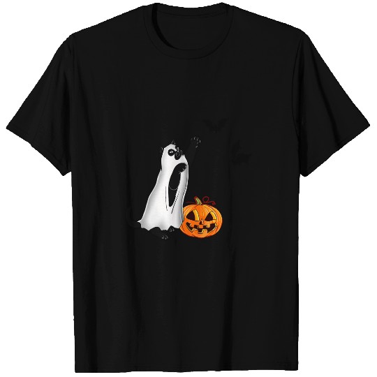 Halloween cat lovers Cat Wearing ghosts costume Funny T-Shirts