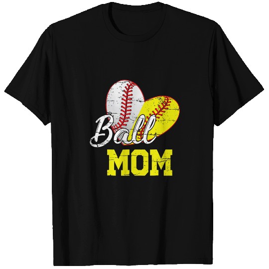 Funny Ball Mom Softball Baseball Gifts For Women Mothers Day T-Shirts