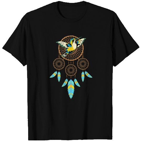 Indigenous Boho Hummingbird Native American Dreamcatcher T-Shirts