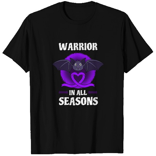 Epilepsy Purple Awareness Ribbon Warrior Bat Halloween T-Shirts