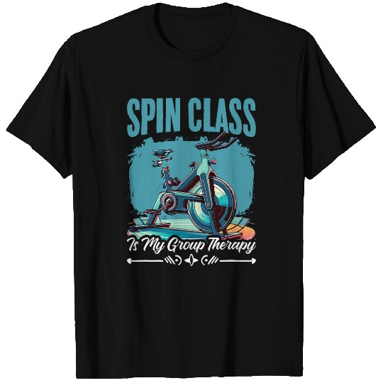 Group Therapy Bike Spinning Workout Biker Cyclist Spin Class T-Shirts