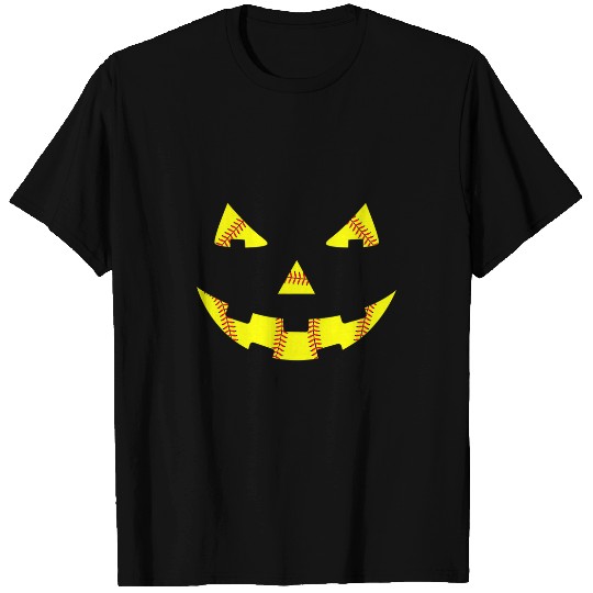 Jack O Lantern Softball Halloween Costume Mom Girls Kids T-Shirts