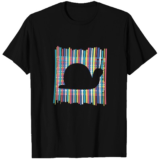 Snail Pastel Rainbow Striped   vintages Retro Aesthetic T-Shirts
