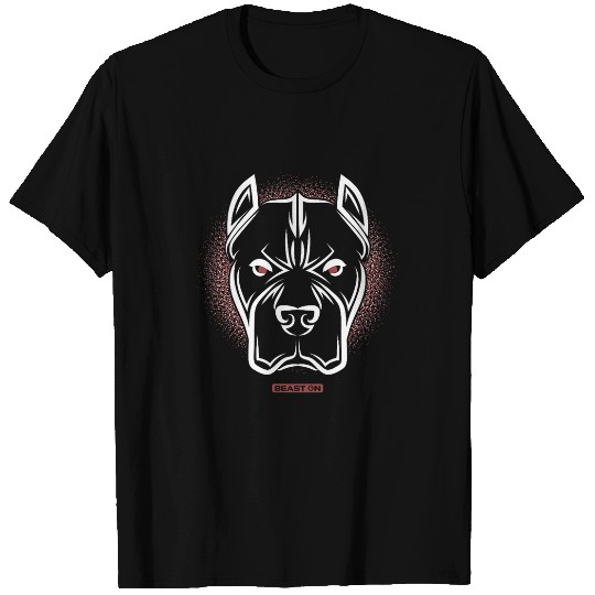Bulldog Head Red Fitness Training Gym Motivation Workout T-Shirts