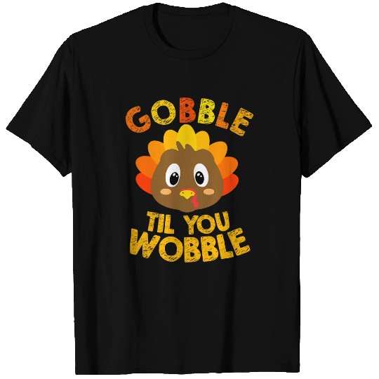 Gobble Til You Wobble Native American Turkey Thanksgiving T-Shirts