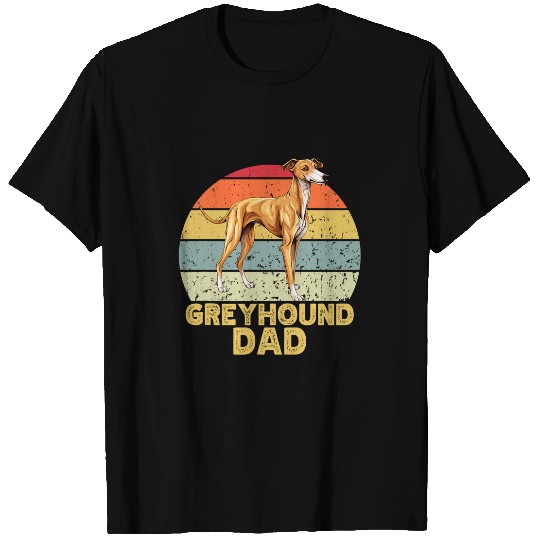 Greyhound Dog Dad Retro Style Funny I Love My Greyhound T-Shirts