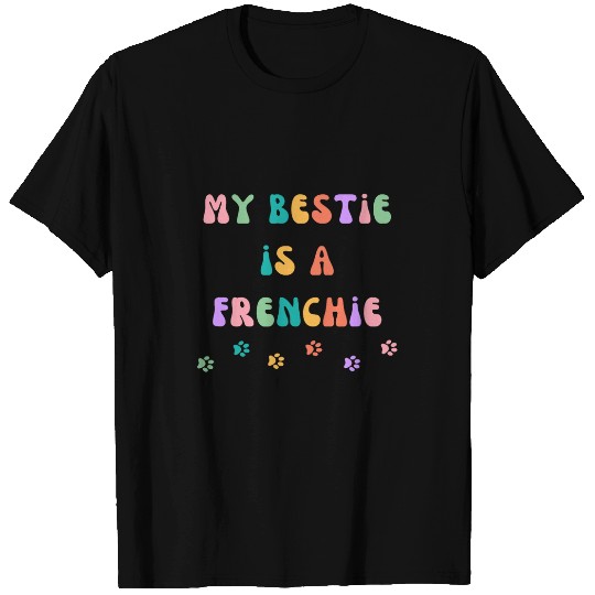 French Bulldog Frenchie Dog Fur Mama Groovy vintages Retro T-Shirts