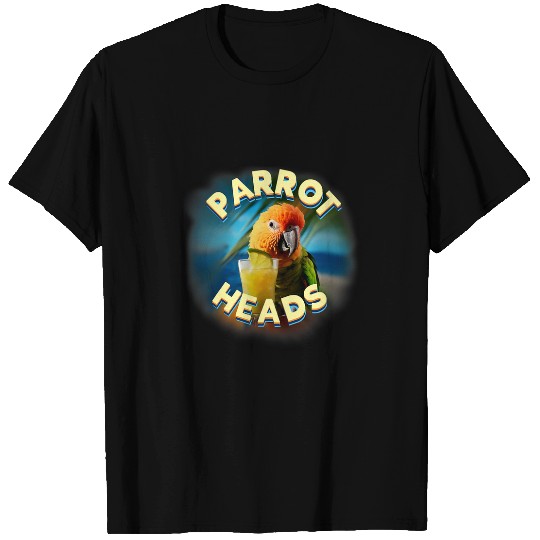 Parrot Head Fan Design Colorful with a Margarita T-Shirts