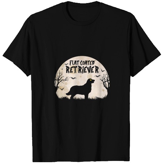 Halloween Horror Flat Coated Retriever T-Shirts