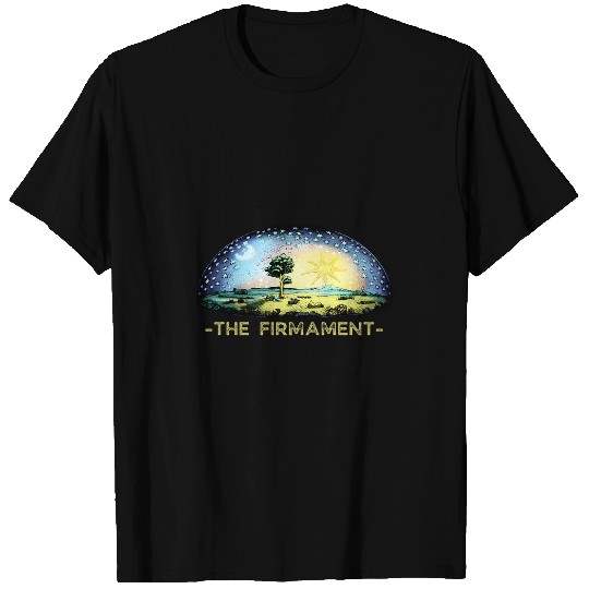 Flat earth model with dome 2Firmament flat earth T-Shirts