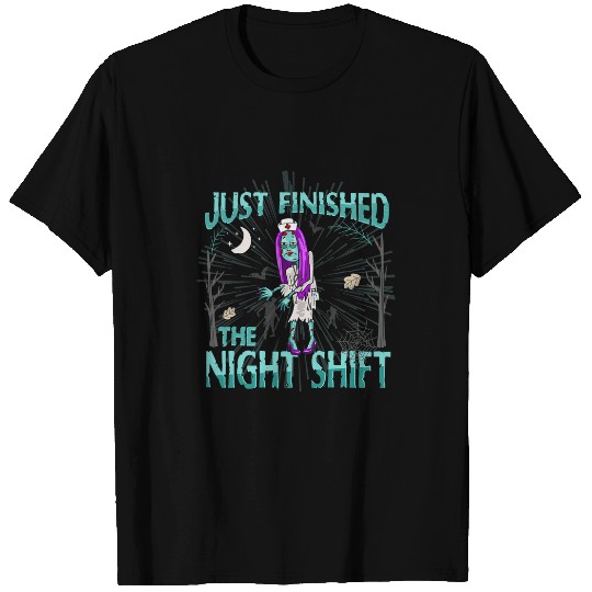 Funny Halloween nurses Tired Zombie Costume Midwife ICU NICU T-Shirts