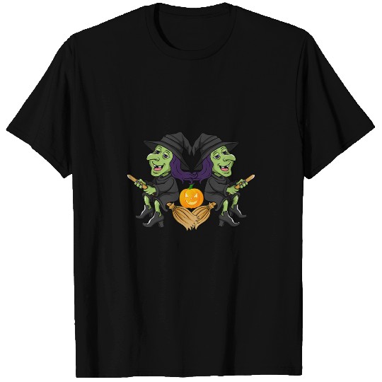 Lacrosse Gift Merchpole Halloween Funny Spider Web Witch Broom Costume T-Shirts