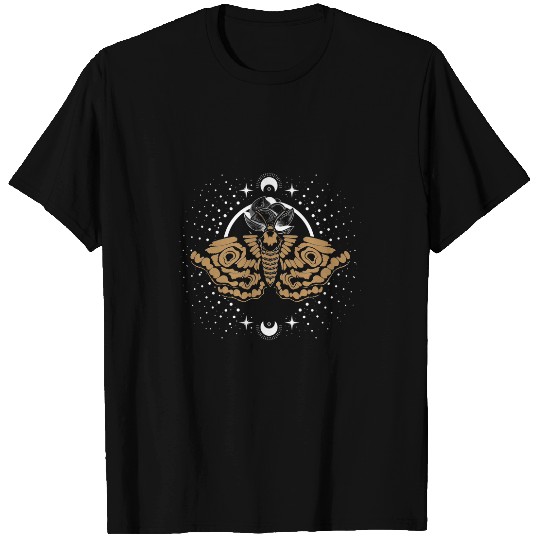 Pagan Blackcraft Wiccan Mysticism Scary Insect Occult Moth T-Shirts