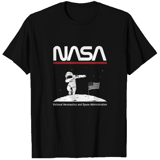 Lacrosse Gift NASA Astronaut Dabbings Worm Logo T-Shirts