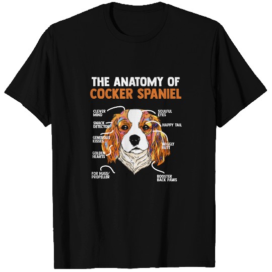 Cocker Spaniel Dog Breed Anatomy Canine Owners T-Shirts