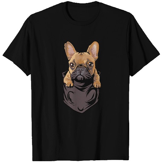 French Bulldog Frenchie In Pocket Dog Owners T-Shirts