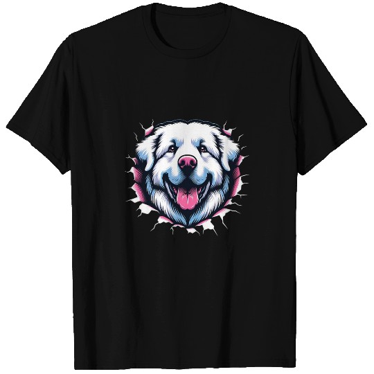 Great Pyrenees Breaking Through T-Shirts