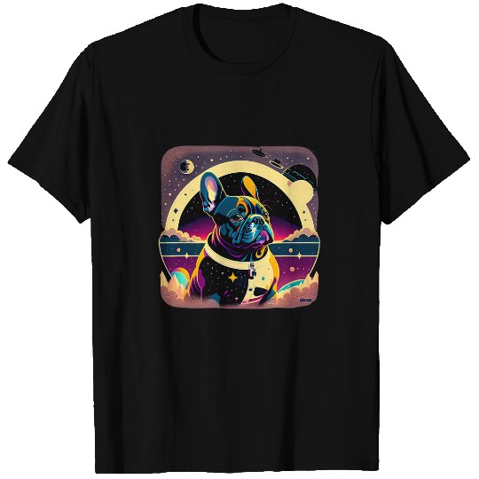 French Bulldog Space Frenchie Astronaut Cute Graphic T-Shirts