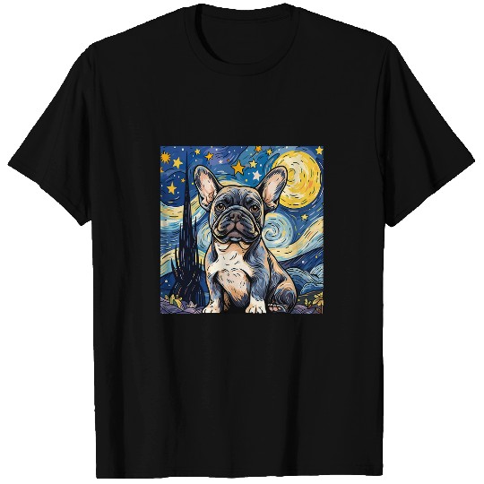 French Bulldog Starry Night For Dog Mom Dog Dad T-Shirts
