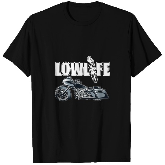 Lowlife Bagger Motorcycle Chicano Vicla Lowrider Bikes T-Shirts