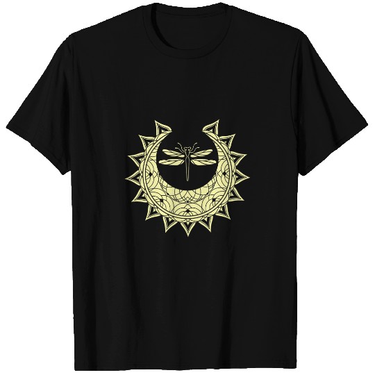Stargazer Mystical Wicca Insect Dragonfly Crescent Moon T-Shirts