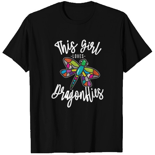 This Girl Loves Dragonflies Moms Daughters Dragonfly Lover T-Shirts