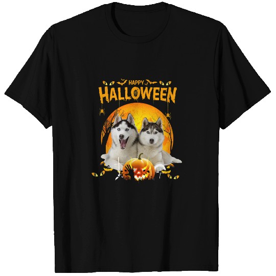 Dog Husky Happy Halloween Husky Dog Pumpkin Costumes Thanksgiving 59 T-Shirts