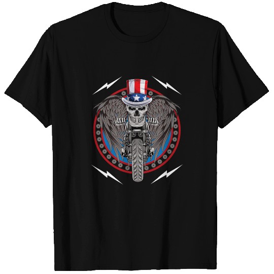 Memorial Day 4th of July Holiday Patriotic Motorcycle Rider 22 T-Shirts