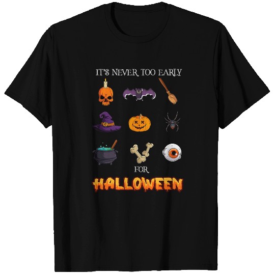 Scary Pumpkin Skull Spider Bat Witch Funny Halloween Creepy T-Shirts