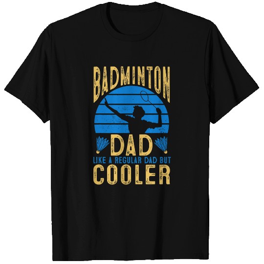 Dad Badminton Player Retro Game US Flag Merica Shuttlecock 1 T-Shirts