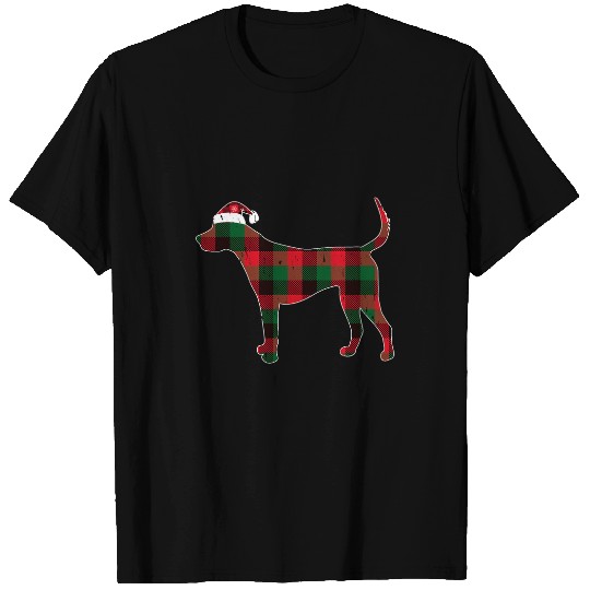 Christmas Dog American Foxhound buffalo plaids Family Xmas T-Shirts