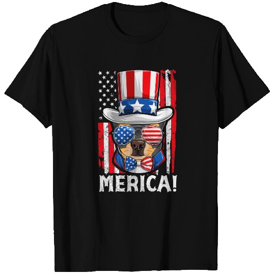 Chihuahua American Patriotic Dog Apparel USA Flag Merica 1 T-Shirts