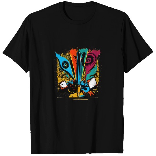Cool Calligraphy Artist Pop Art Calligraphy Mom T-Shirts