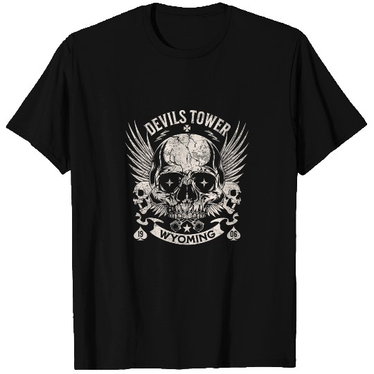 Devils Tower Wyoming Motorcycle Biker Trail T-Shirts