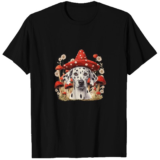 Cottagecore Dalmatian Aesthetic Dog Lover Mushroom Hat Cute T-Shirts