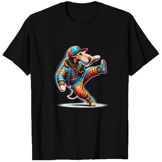 Hip Hop Wire Fox Terrier Dog Dancer T-Shirts