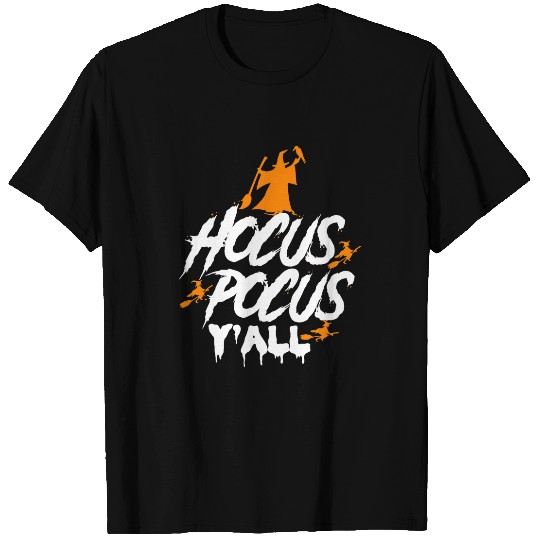 Hocus Pocus Yall Witch Halloween Witch Party Quote T-Shirts