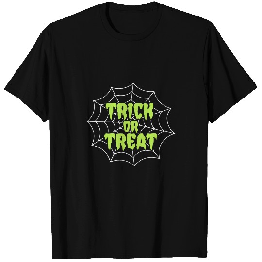 Trick or Treat Spider Web Halloween T-Shirts