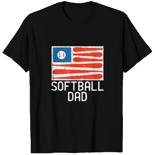Softball Dad Retro vintages Baseball Daddy Trainer Player T-Shirts