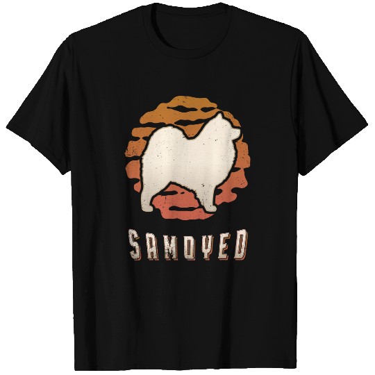 Dog Samoyed vintages Retro Classic Dog Sunset T-Shirts