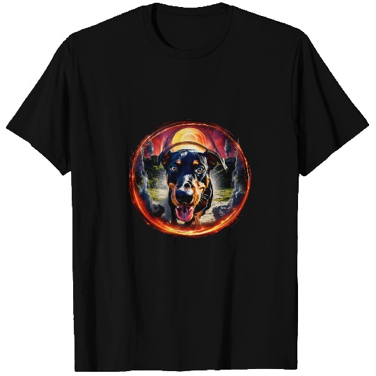 Movie Magic Portal Doberman Pinscher Puppy Dog Lover Fun Art T-Shirts